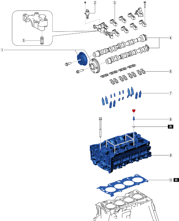 CYLINDER HEAD DISASSEMBLY (I) 2019 BP Shop Manual